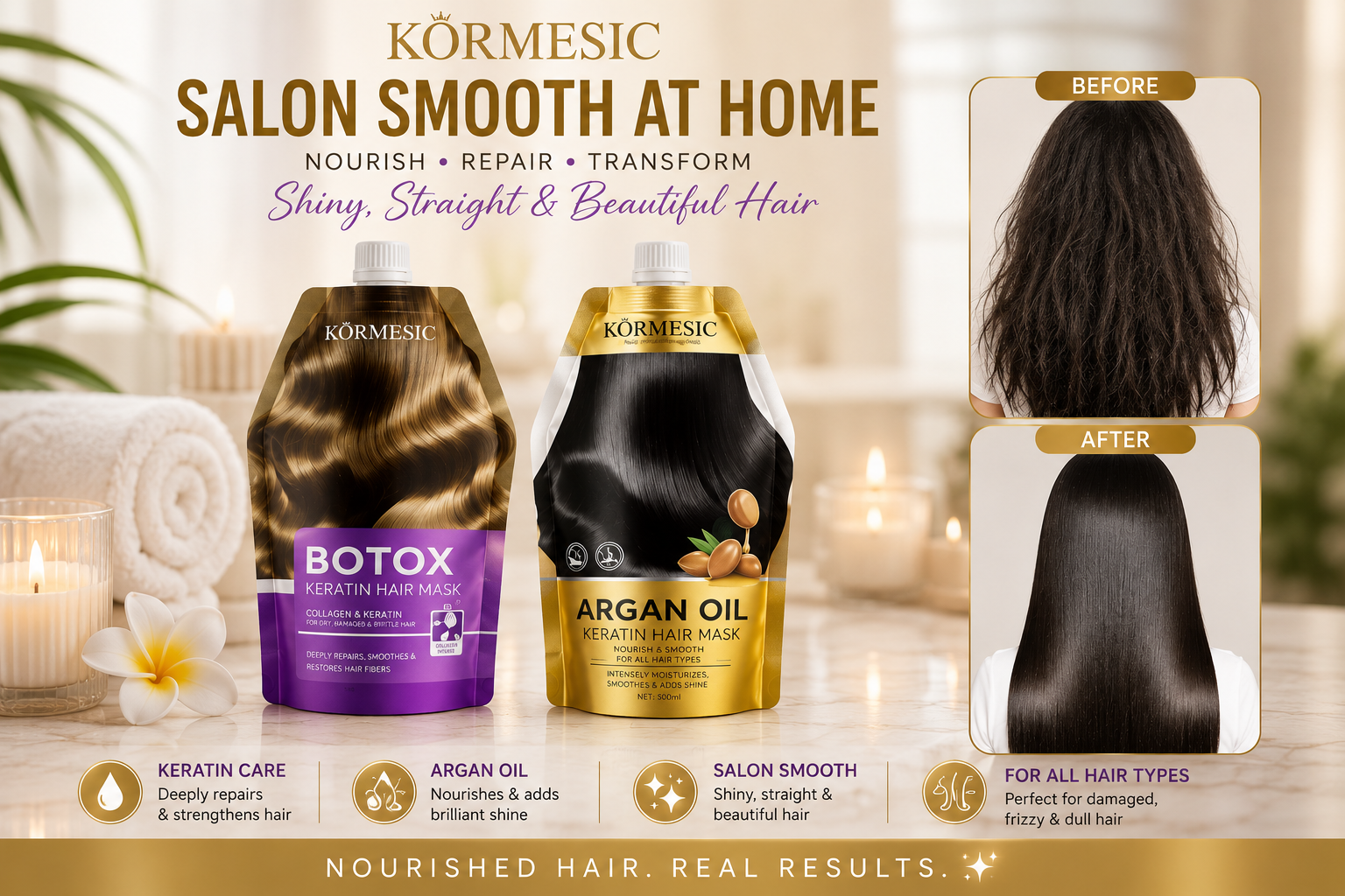 Kormesic Botox and Argan Hair Mask Duo