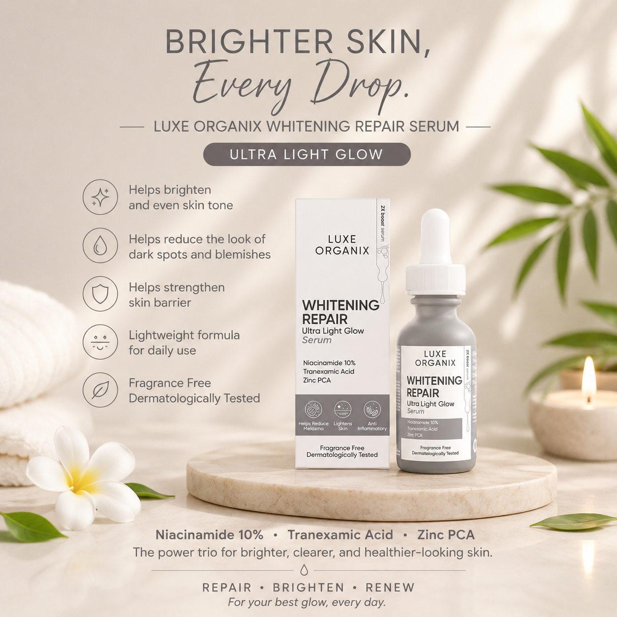 Lux Organix Whitening Repair Serum