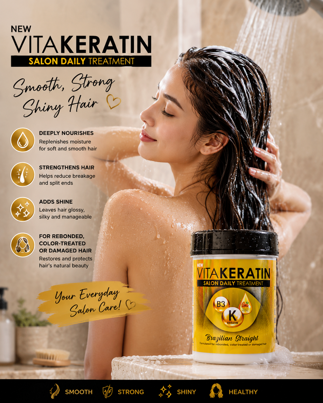 Vitakeratin Brazilian Straight Hair Mask